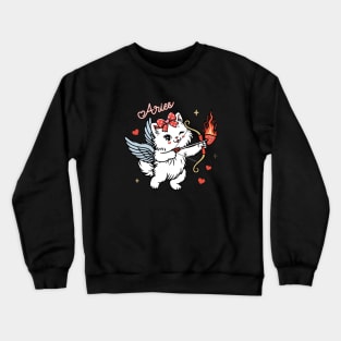 Aries Sassy Valentines Kitty Crewneck Sweatshirt